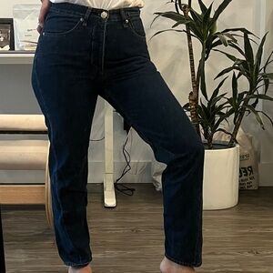 Rag & Bone dark wash straight leg jeans #straightlegjeans #ragandbone